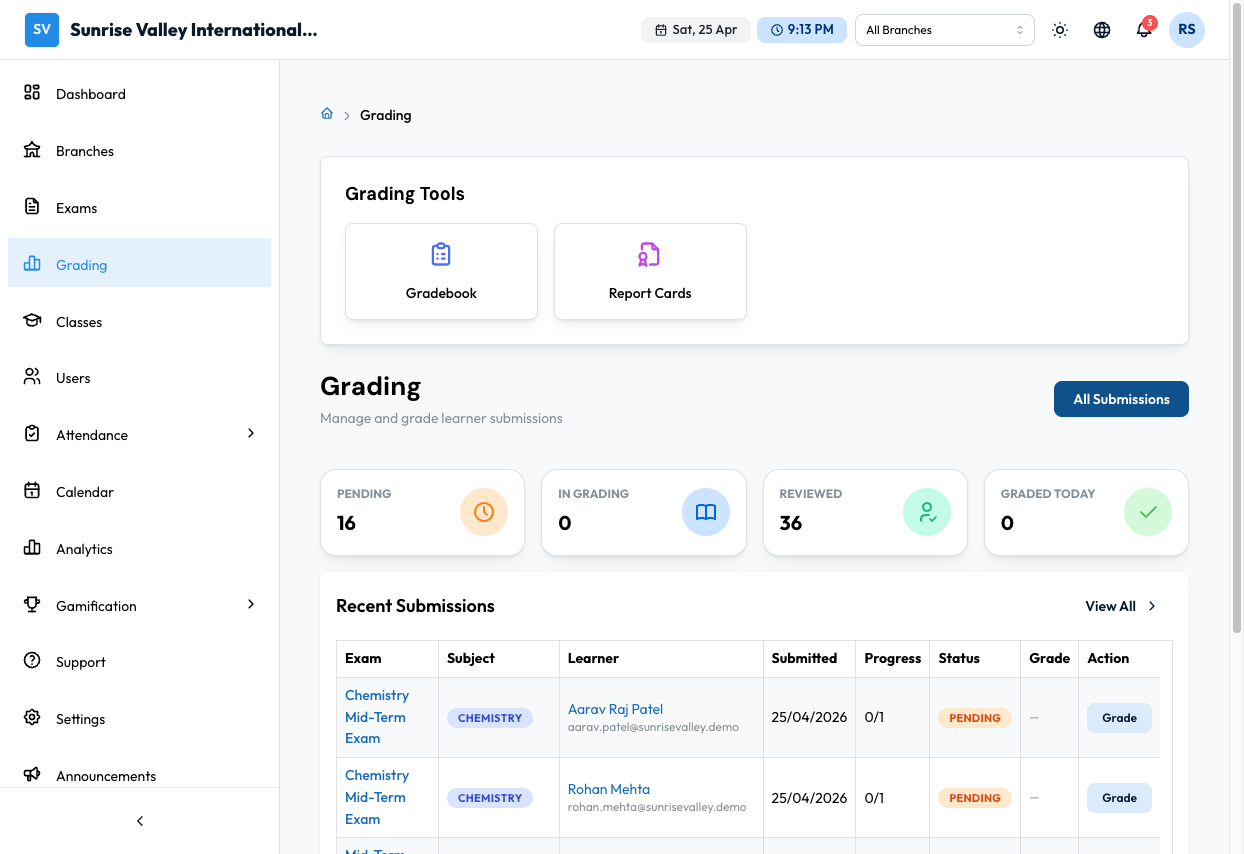 Grading Home